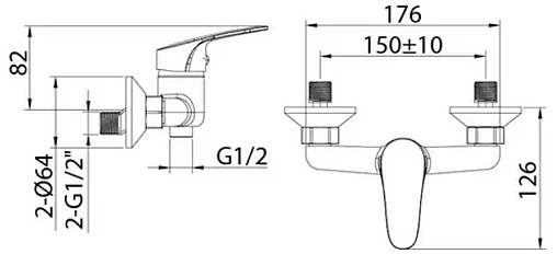 Смеситель для душа Milardo Simp хром SIMSB00M03WA Смеситель для душа Milardo Simp хром SIMSB00M03WA