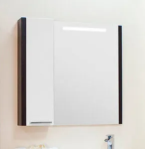 Шкаф-зеркало Aquaton Брайтон 100 L белый/венге 1A176702BR500, 3