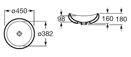 Раковина Roca Urbi 45 белый 327225000