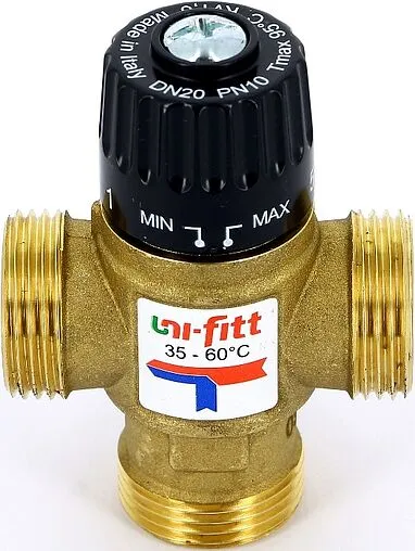 Трехходовой термостатический смесительный клапан 1&quot; +35...+60°С Kvs 1.6 Uni-Fitt 351G3140