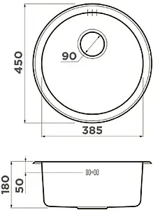 Мойка кухонная Omoikiri Toya 45-U-IN нержавеющая сталь 4993064, 2