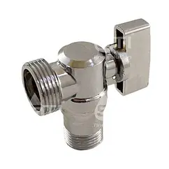 Кран шаровый угловой для бытовой техники ½"н x ¾"н хром STI 05.03.31520 Кран шаровый угловой для бытовой техники ½"н x ¾"н хром STI 05.03.31520