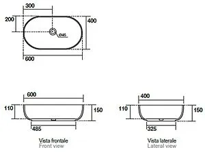 Раковина Kerasan Nolita 60 Bruno matt 534388 Раковина Kerasan Nolita 60 Bruno matt 534388, 2