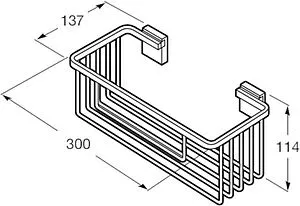 Полка Roca Rubik чёрный матовый 816853024, 2