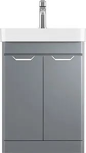 Тумба-умывальник напольная ISVEA Fonte 57 серый 21USS140057I+10SQ50057SV, 1