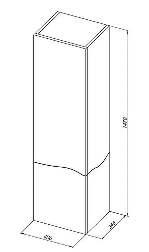 Шкаф-пенал подвесной Allen Brau Glority 40 R дуб антик 1.35008.NW