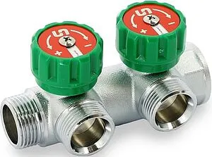 Коллектор регулирующий проходной 2 отвода ¾&quot;в/н x ¾&quot;ек Uni-fitt 414C3320, 1