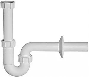Сифон трубный для раковины Mc Alpine белый MRW8, 1