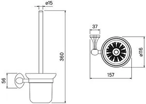 Ёршик для унитаза IDDIS Male хром MALSSG0i47, 2