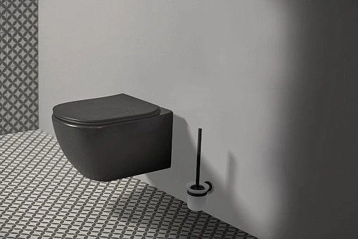 Унитаз подвесной безободковый Ideal Standard Tesi AquaBlade Silk Black черный матовый T0079V3