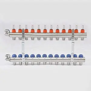 Группа коллекторная с расходомерами 12 отводов 1&quot;в/в x ¾&quot;ек Uni-fitt 440E4312, 1