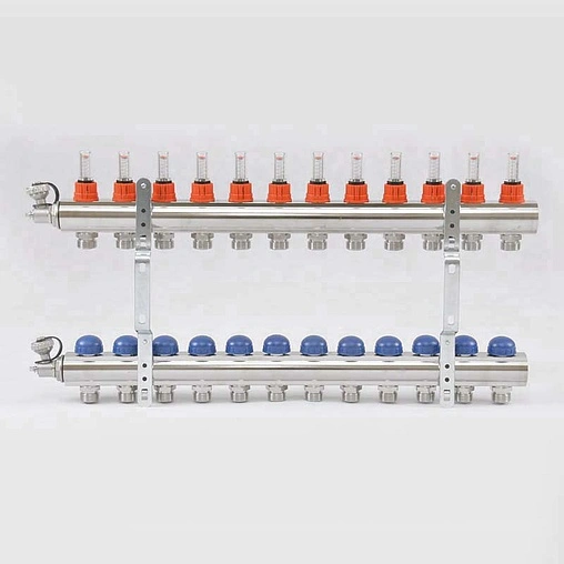 Группа коллекторная с расходомерами 12 отводов 1&quot;в/в x ¾&quot;ек Uni-fitt 440E4312