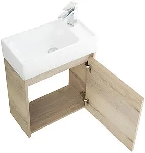 Тумба-умывальник подвесная BelBagno KRAFT MINI 50 R Rovere Galifax Bianco KRAFT MINI-500/260-1A-SO-RGB-R+7045-KL, 5