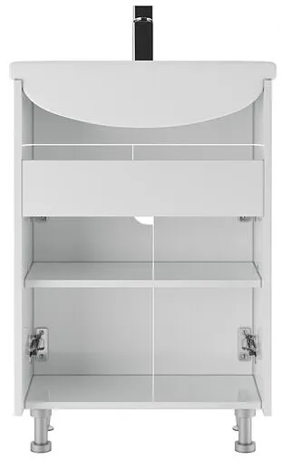 Тумба под умывальник напольная Айсберг Уют 55 белый DA2002T