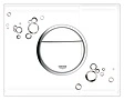 Клавиша смыва для унитаза Grohe Nova Cosmopolitan Print 38847LI0 белый глянцевый Клавиша смыва для унитаза Grohe Nova Cosmopolitan Print 38847LI0 белый глянцевый