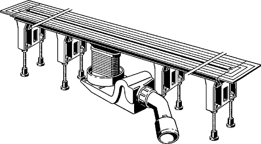 Лоток душевой 300-1200мм h=115мм 0.8л/сек Viega Advantix Vario 4965.1 686277