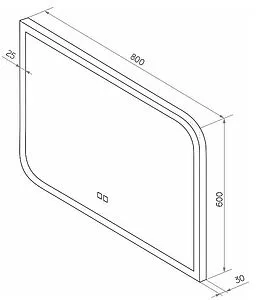 Зеркало с подсветкой Continent Fantasy Led 80x60 с блоком погоды белый ЗЛП2108, 2