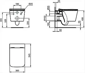 Комплект 4 в 1 Ideal Standard Blend Cube AquaBlade M521101 Комплект 4 в 1 Ideal Standard Blend Cube AquaBlade M521101, 3