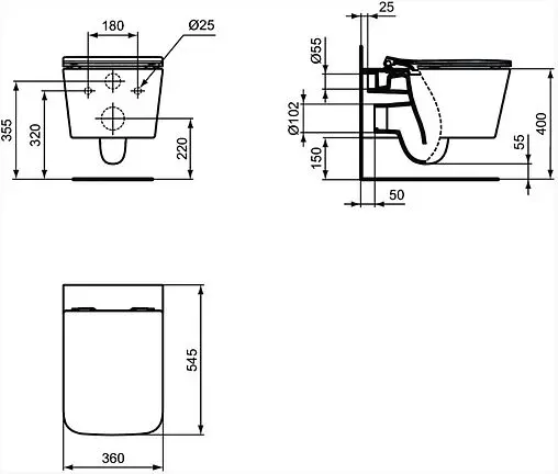 Комплект 4 в 1 Ideal Standard Blend Cube AquaBlade M521101