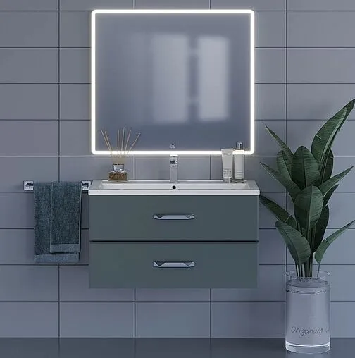 Тумба под умывальник подвесная Uperwood Foster 90 серый графит 291020523 Тумба под умывальник подвесная Uperwood Foster 90 серый графит 291020523