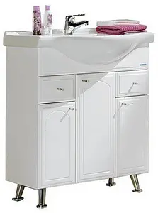 Тумба-умывальник напольная Aquaton Майами 75 белый 1A0565K0MM010 Тумба-умывальник напольная Aquaton Майами 75 белый 1A0565K0MM010, 1