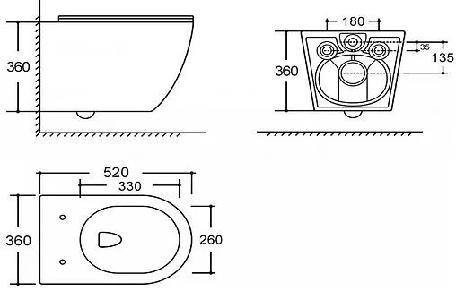 Унитаз подвесной безободковый Logan L1W Tornado белый 00331867
