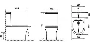 Бачок для унитаза Aquanet Roll-C-1 белый Roll-C-1, 2
