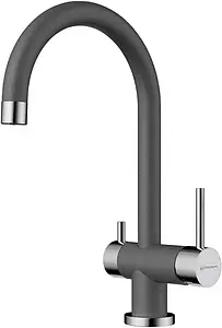 Смеситель для кухни с подключением к фильтру Omoikiri Yamada-PL платина/хром 4994337, 1