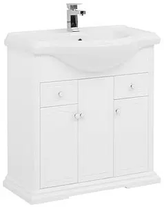 Тумба-умывальник напольная Aquanet Классик 80 белый 00200883+00185344 Тумба-умывальник напольная Aquanet Классик 80 белый 00200883+00185344, 1