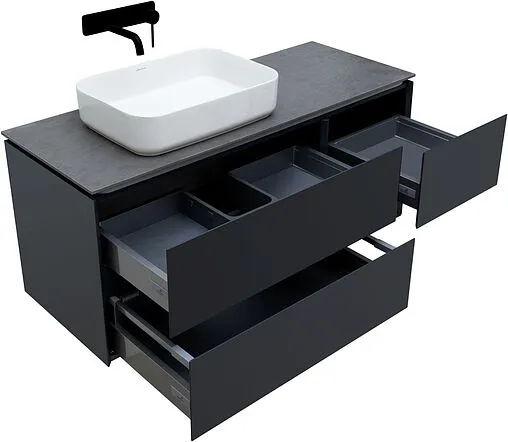 Тумба под умывальник подвесная Allen Brau Infinity 120 L антрацит 1.21005.AM