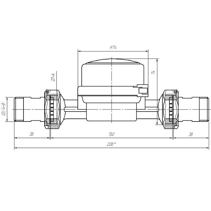Счетчик воды Ду20 Бетар СГВ-20