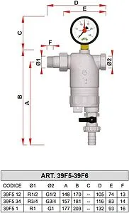 Фильтр тонкой очистки воды 1"н x 1"в Far FA 39F5 1 Фильтр тонкой очистки воды 1"н x 1"в Far FA 39F5 1, 2