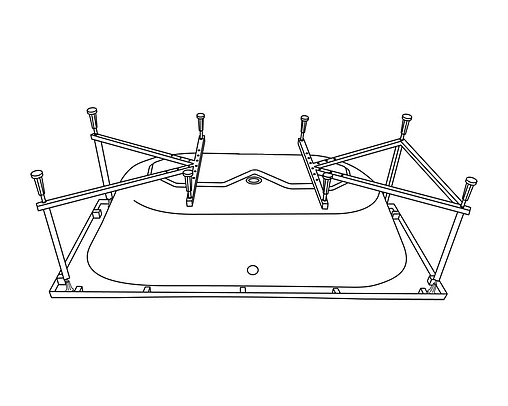 Каркас для ванны Excellent Pryzmat 160x75 MR.PRY16WH