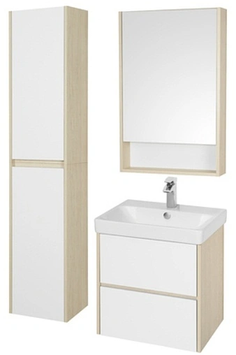 Тумба-умывальник Aquaton Сканди 55 белый/дуб верона 1A2517K0SDB20