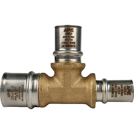 Тройник пресс редукционный 26мм x 20мм x 16мм APE AP131 26x20x16