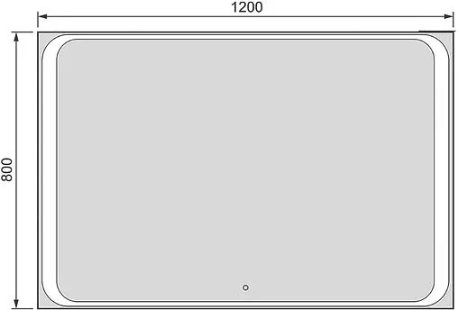 Зеркало с подсветкой Jorno Modul 120 белый Mоl.02.120/W