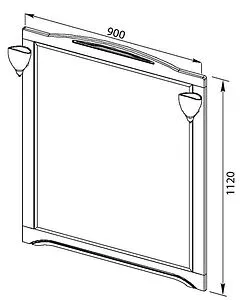 Зеркало Aquanet Луис 90 белый 00173220 Зеркало Aquanet Луис 90 белый 00173220, 2