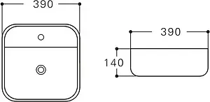 Раковина Aquanet City 39 белый CITY-2 Раковина Aquanet City 39 белый CITY-2, 2