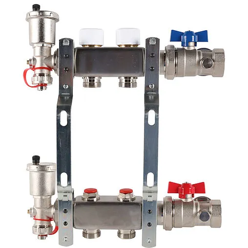 Группа коллекторная без расходомеров 2 отвода 1&quot;в/в x ¾&quot;ек Rommer RMS-3210-000002
