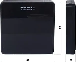 Проводной комнатный датчик TECH ST-C-7p черный WG.03.0130, 2