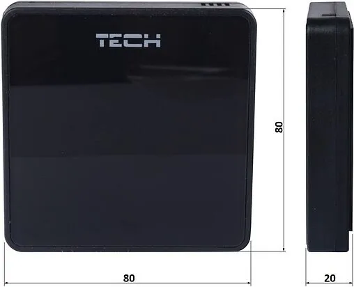 Проводной комнатный датчик TECH ST-C-7p черный WG.03.0130