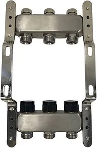 Группа коллекторная без расходомеров 3 отвода 1"в/в x ¾"ек WAAG WG.588.0603 Группа коллекторная без расходомеров 3 отвода 1"в/в x ¾"ек WAAG WG.588.0603, 2