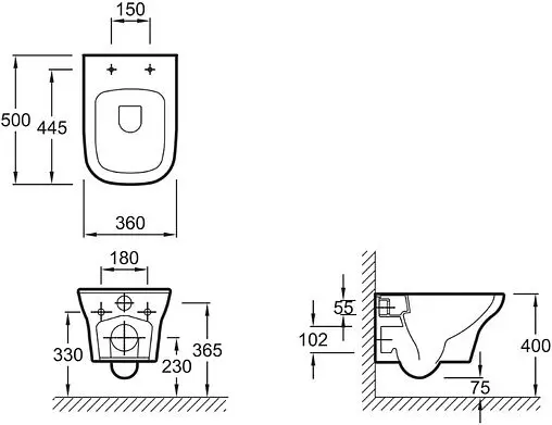 Комплект 4 в 1 Jacob Delafon Vox E21772RU-00