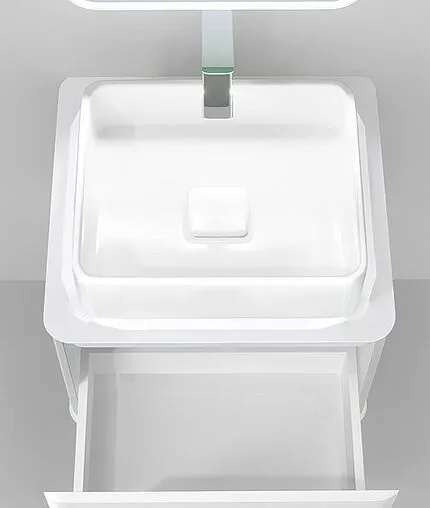 Тумба под умывальник подвесная Jorno Pastel 58 белый жемчуг Pas.01.58/P/W