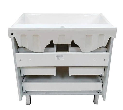 Тумба-умывальник напольная Comforty Никосия 80Н дуб белый 00004142204CF