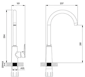 Смеситель для кухни IDDIS Cloud белый/золото CLOWG00i05, 2