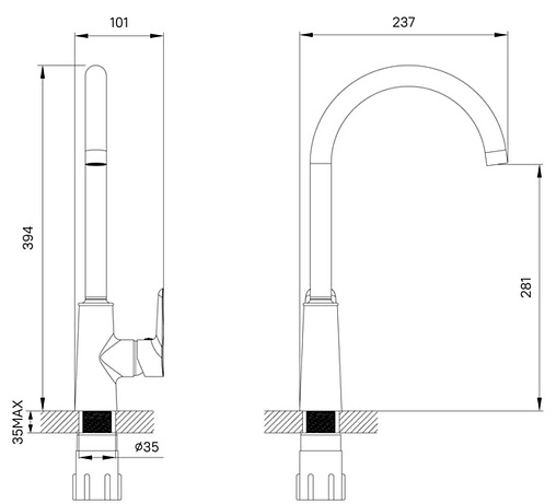 Смеситель для кухни IDDIS Cloud белый/золото CLOWG00i05