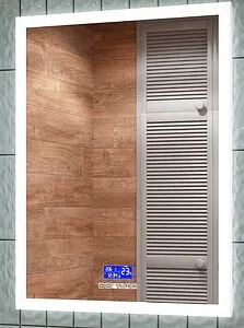 Зеркало с подсветкой Continent Sevilla Led 60x80 с музыкальным блоком, с подогревом белый ЗЛП178, 1