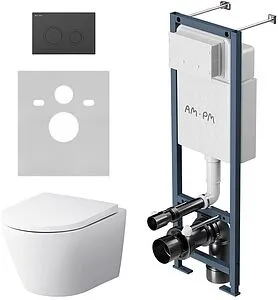 Комплект 6 в 1 Am.Pm Sense FlashClean IS110138.741701 с кнопкой черный матовый, 4