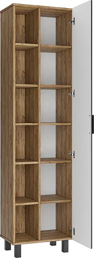 Шкаф-пенал напольный Домино Craft 50 графит/дуб вотан DCr2207P